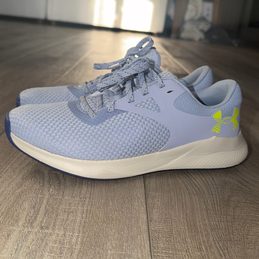 Under Armour Charged Aurora 2 Cross Trainer- Purple/Neon Green/White- W Size 9